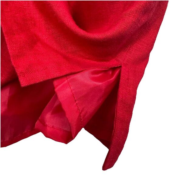 Vintage Ultra Womens Embroidered Linen Blend Sheath Dress Size 14 Red Sailboat - Picture 5 of 11